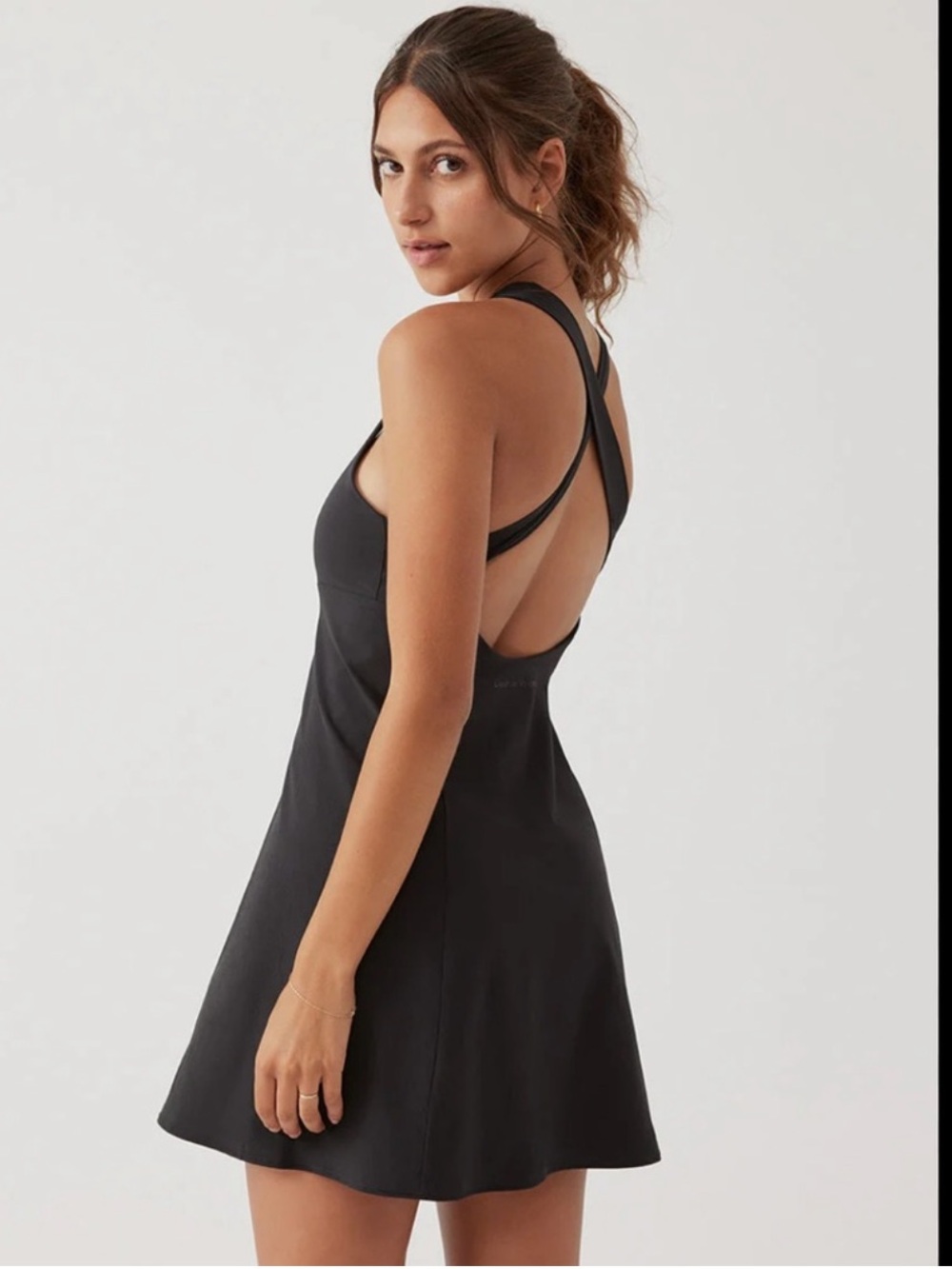 Outdoor Voices Olive Cross-Back Dress - Picture 2 of 10